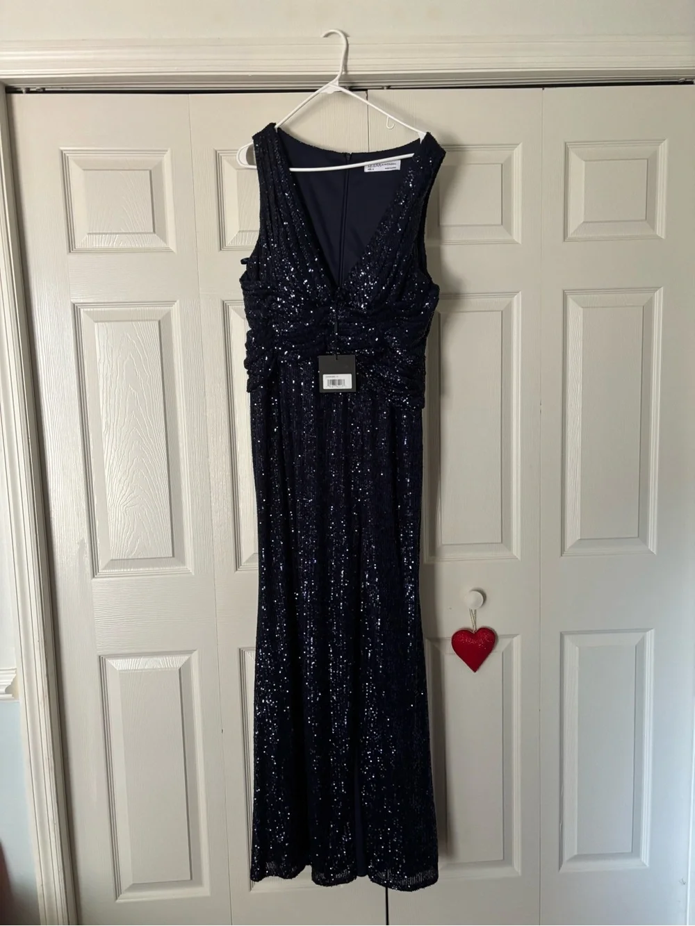 Mac Duggal 26598 Wrap Waist Sequin Dress - Picture 5 of 6